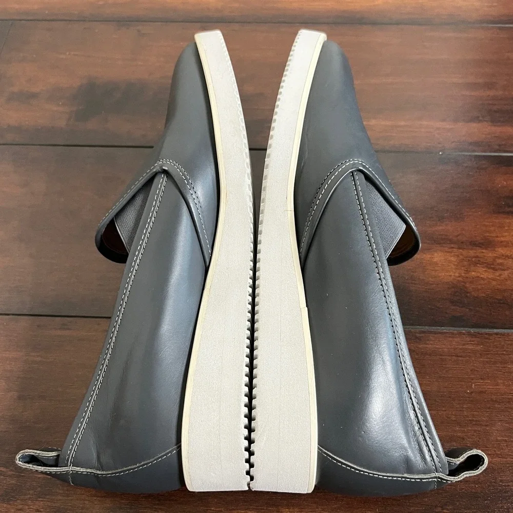 Everlane Women's‎ The Leather Street Shoe Pointed Toe loafers Slate Grey size 8